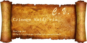 Czinege Valéria névjegykártya